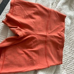 lululemon orange biker shorts